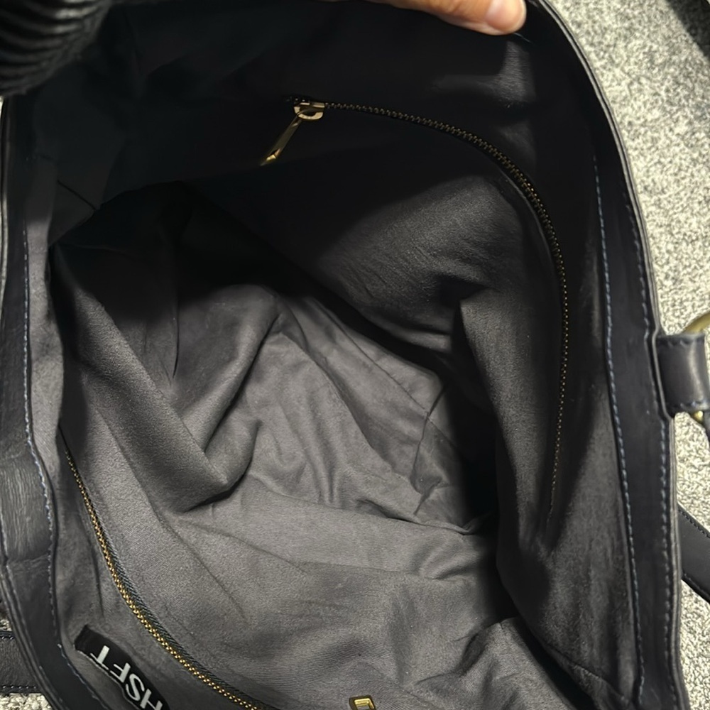 Leather Have Some Fun Today Navy Josie Tote Bag - Picture 13 of 17